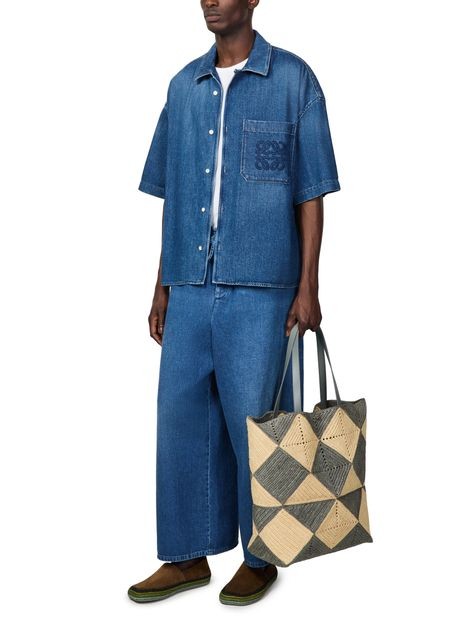 LOEWE Anagram short-sleeved denim shirt - Image 5