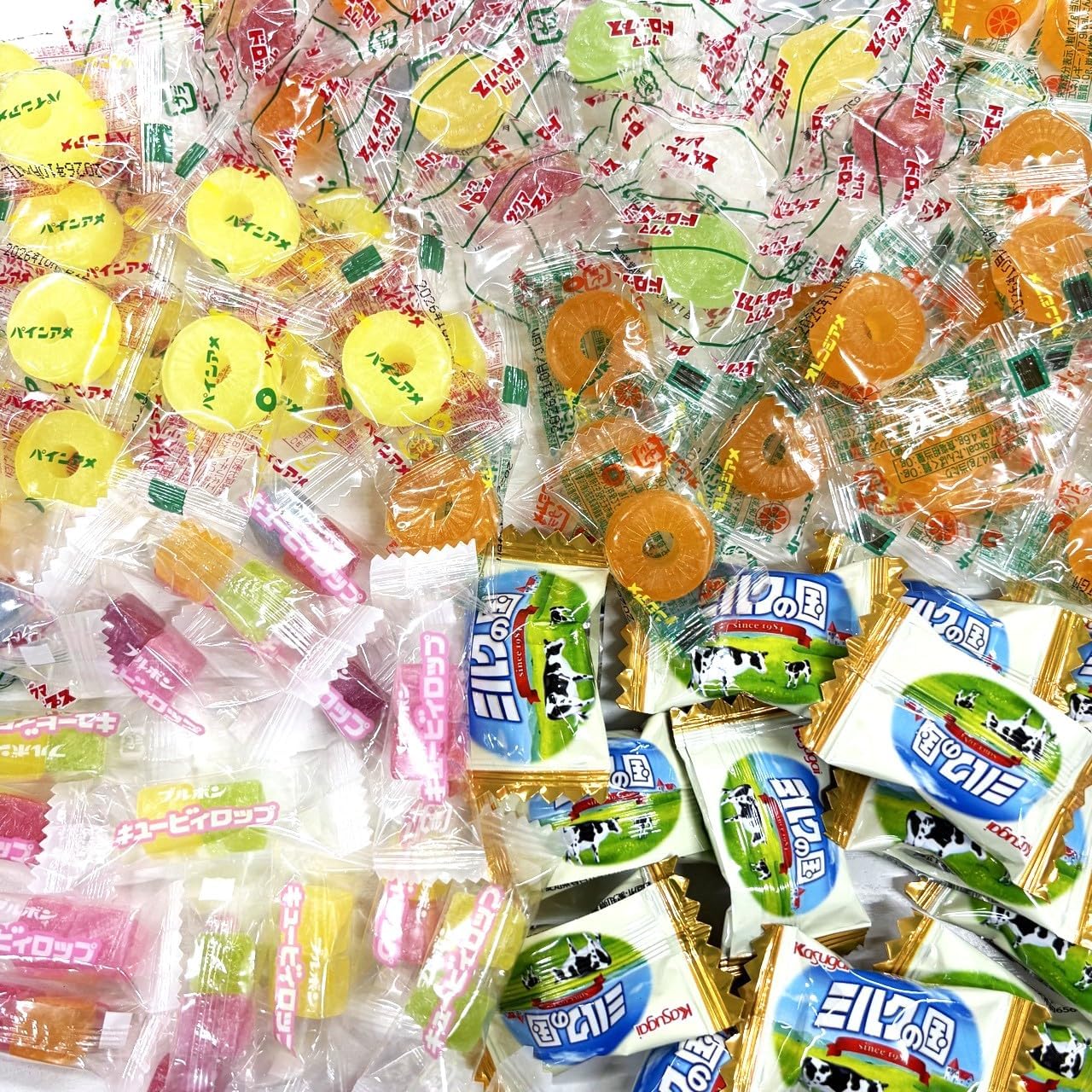 Candy 1kg Commercial Assorted Set Sukumadoroppusu Cubic Lops Milk Country Pineapple Candy Orange Candy Large Capacity Individually Wrapped Candy Snack Children's Event