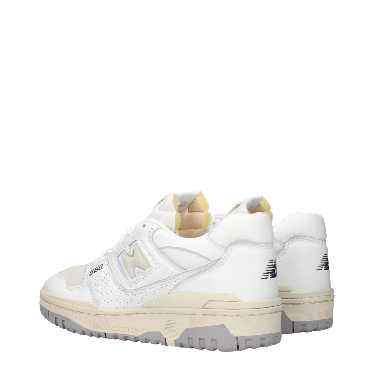 Designer Brand ニューバランス スニーカー 550 メンズs レザー ホワイト/ベージュ - Image 5