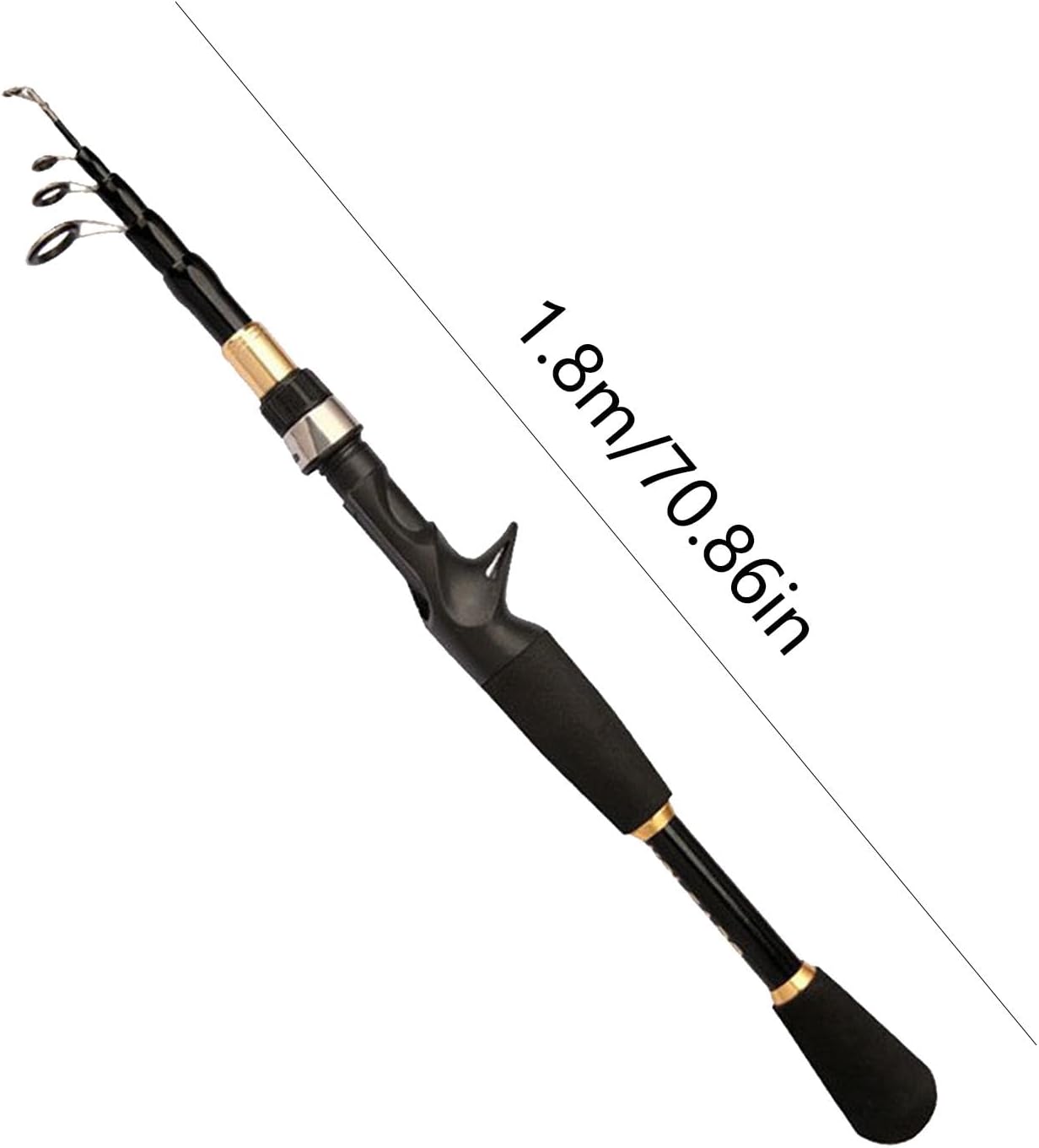 Fur Telescopic Fishing Rod,Telescopic Lure Rod,Telescopic Rod Baitcasting Rod-Long Range Baitcasting Rod,Durable Far-Throw Fishing Rod,Travel Casting Fishing Rod,Fishing Enthusiast