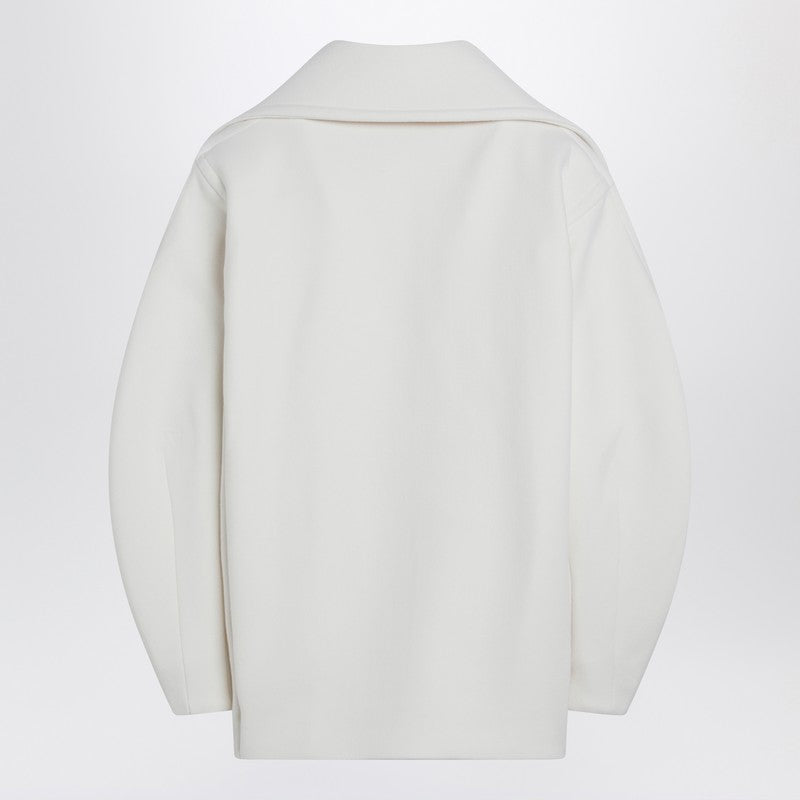 Jacquemus Jacquemus White Wool Double Breasted Coat - Image 5