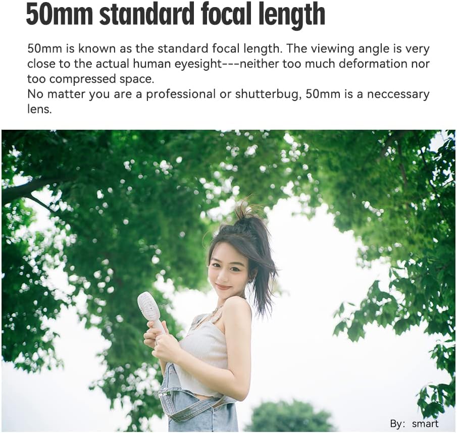 TTArtisan 50mm f2 Full Frame Manual Focus Fixed Camera Lens for Canon EOS-M Mount M1 M2 M3 M5 M6 M6II M10 M100 M50 M50II M200 Black
