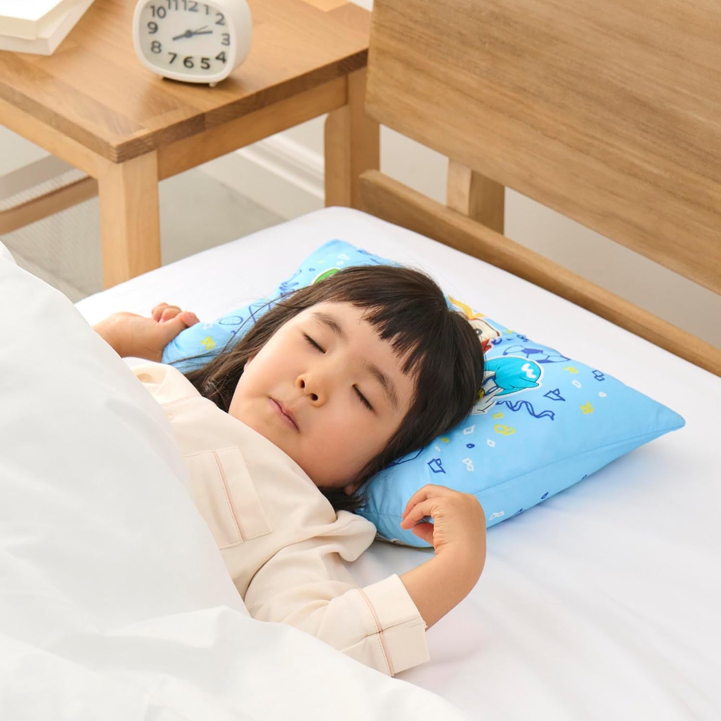 MORIPiLO Kids Pillow, Low Profile, Pokemon Pikachu Sports Time, Blue, Approximately 11 x 15.4 inches (28 x 39 cm), Skin-friendly 100% Cotton Fabric, Washable, Plush Toy Cushion, Character Goods