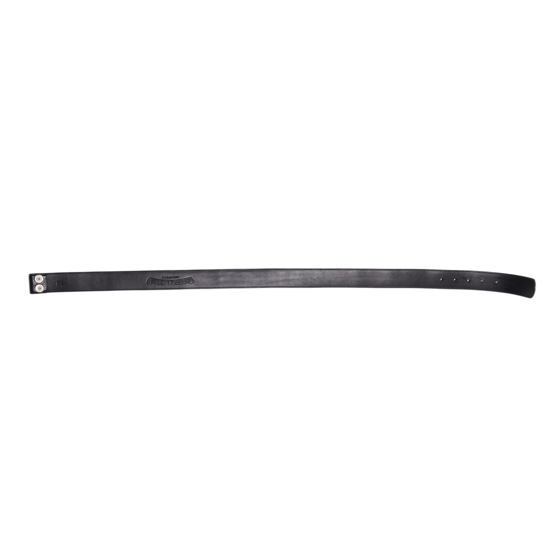 CHROME HEARTS LEATHER 'MULTI COLOR CROSS PATCH' BLACK BELT