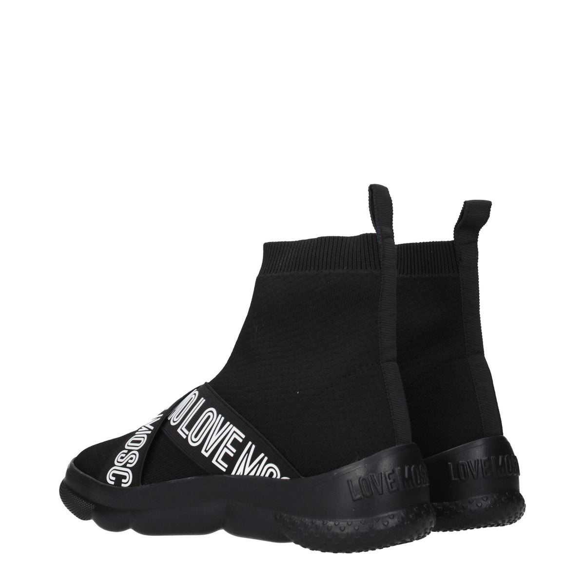 Moschino モスキーノスニーカーの女性生地ブラック/ブラックが大好きです - Image 5