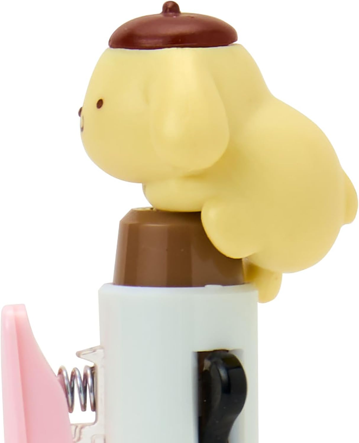 Sanrio 2-Color Ballpoint Pen with Mascot, Pompompurin, ABS Resin, 0.5mm, Ink Colors: Black, Red, Writing Instrument 114359