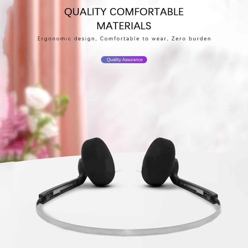 Both-Ear Headset Headphones Wired Earphones 3.5mm Round Head Phones Retro Over-Ear Headphones Compact Lightweight Earphones Retro Vintage Design Headphones Headset