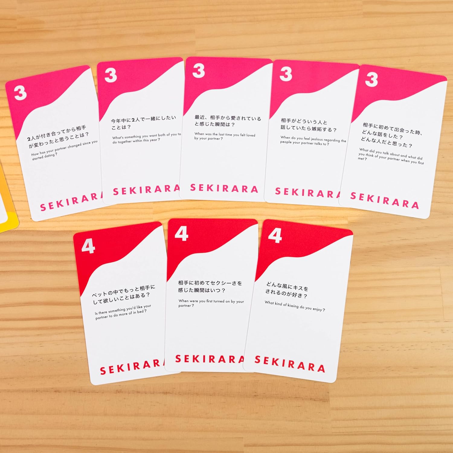 Sekirara Card Card Game Toy Romance Couple Date Gift Present Travel Wedding Anniversary Bilingual Japanese-English 50 Cards Adult Sekirara Card Couple