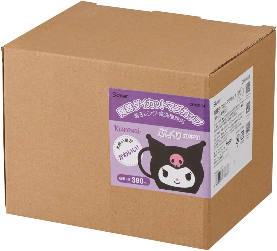 Skater CHMGD4-A Ceramic Mug, 13.8 fl oz (390 ml), Die Cut, Chromi, Sanrio