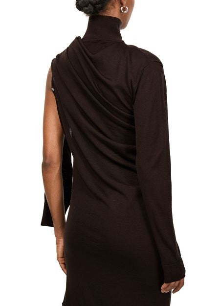 COURREGES One shoulder wool midi dress - Image 5