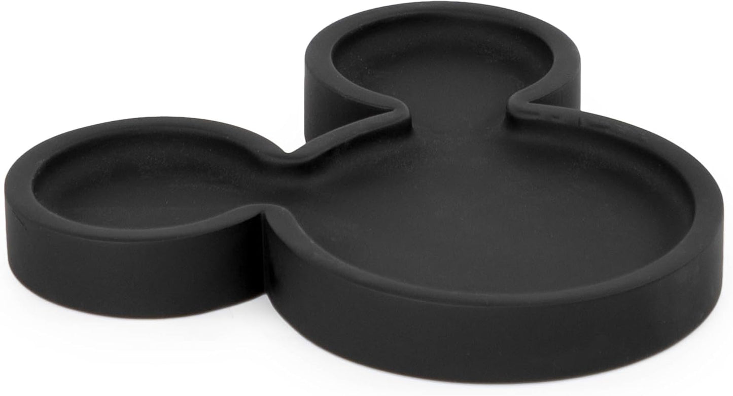 Original Soap Dish for Children - Disney Mickey Mouse Accessory for Bath, Shower or Sink - Sponge Holder - Black Resin Holder - Solid Soap Holder