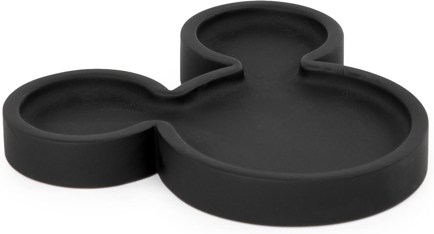Original Soap Dish for Children - Disney Mickey Mouse Accessory for Bath, Shower or Sink - Sponge Holder - Black Resin Holder - Solid Soap Holder