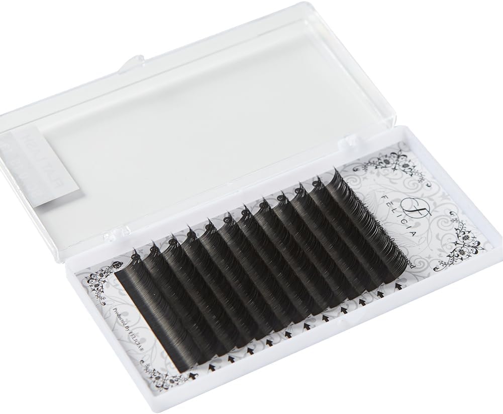 FELICIA Flat Lash Matte Eyelash Extensions Ultra Soft Single Matsueku Eyelash SC Curl 0.15 Thickness 0.5 inches (13 mm)