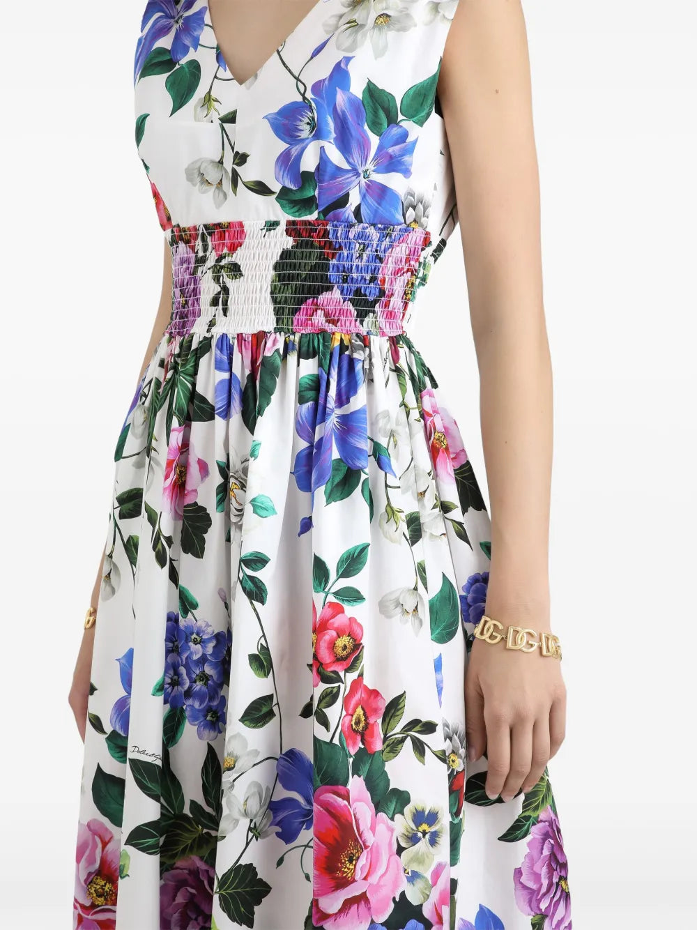 Dolce  Gabbana ドルチェ＆ガッバーナフローラルミディドレス - Image 5