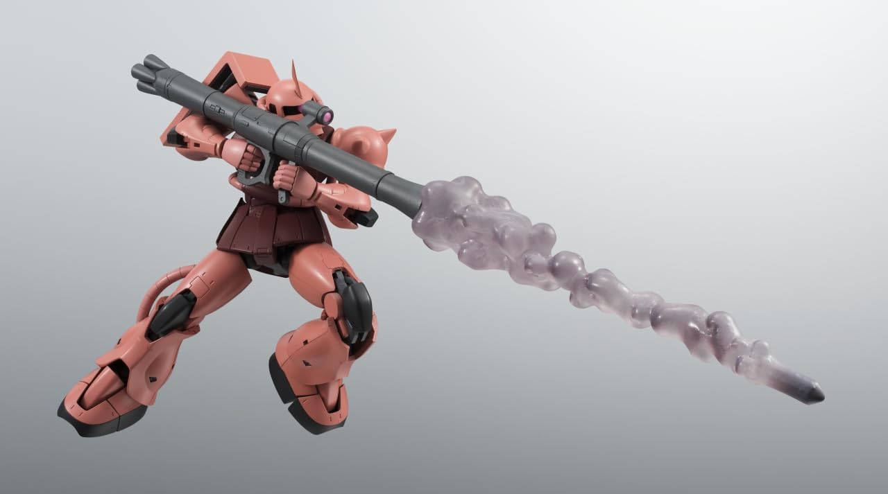TAMASHII NATIONS ROBOT SPIRITS Mobile Suit Gundam MS-06S Char Custom Zaku Ver. A.N.I.M.E. (Resale Version), Approx. 4.9 in (125 mm), Made of PVC & ABS, Painted Articulated Figure
