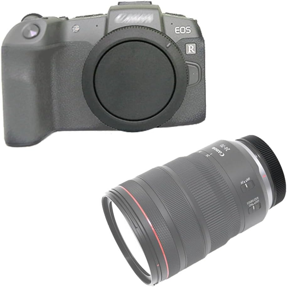 Body Cap & Rear Lens Cap Cover for Canon EOS R6 EOS R5 EOS R EOS RP EOS R3 EOS R7 EOS R10 EOS R6 Mark ii More Canon RF Mount and Lens Accessories with Hot Shoe Cover