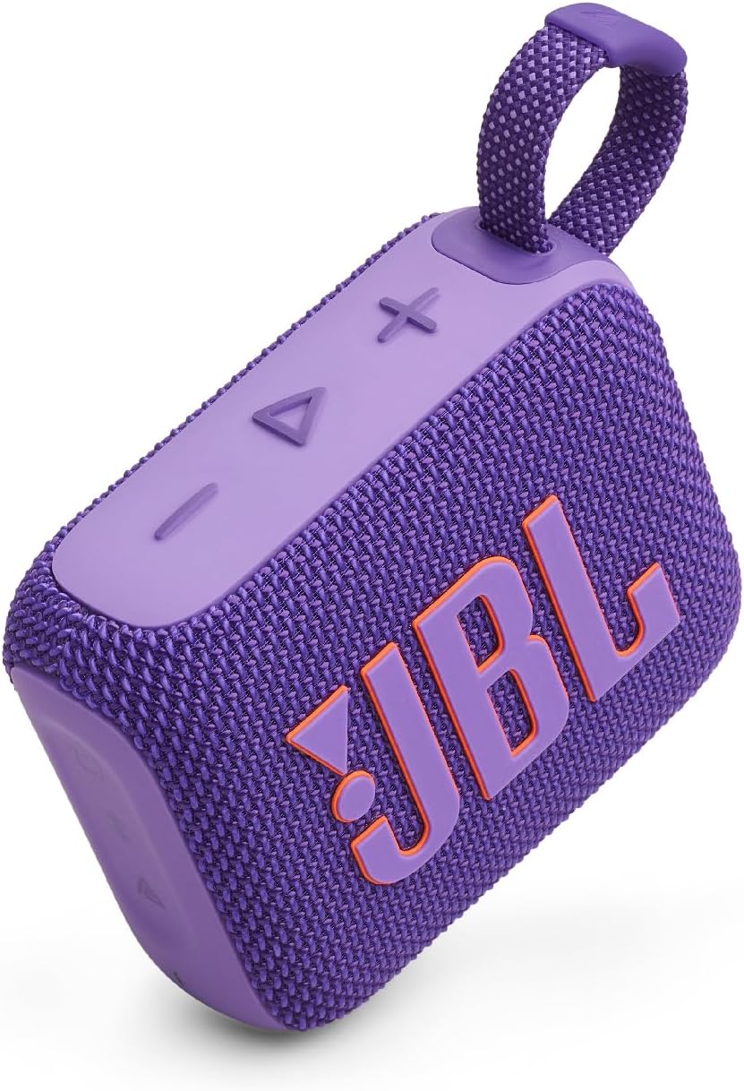 JBL GO 4 Portable Bluetooth Speaker IP67 Waterproof Dustproof Compact Lightweight Outdoor Auracast 45mm Driver (Purple)