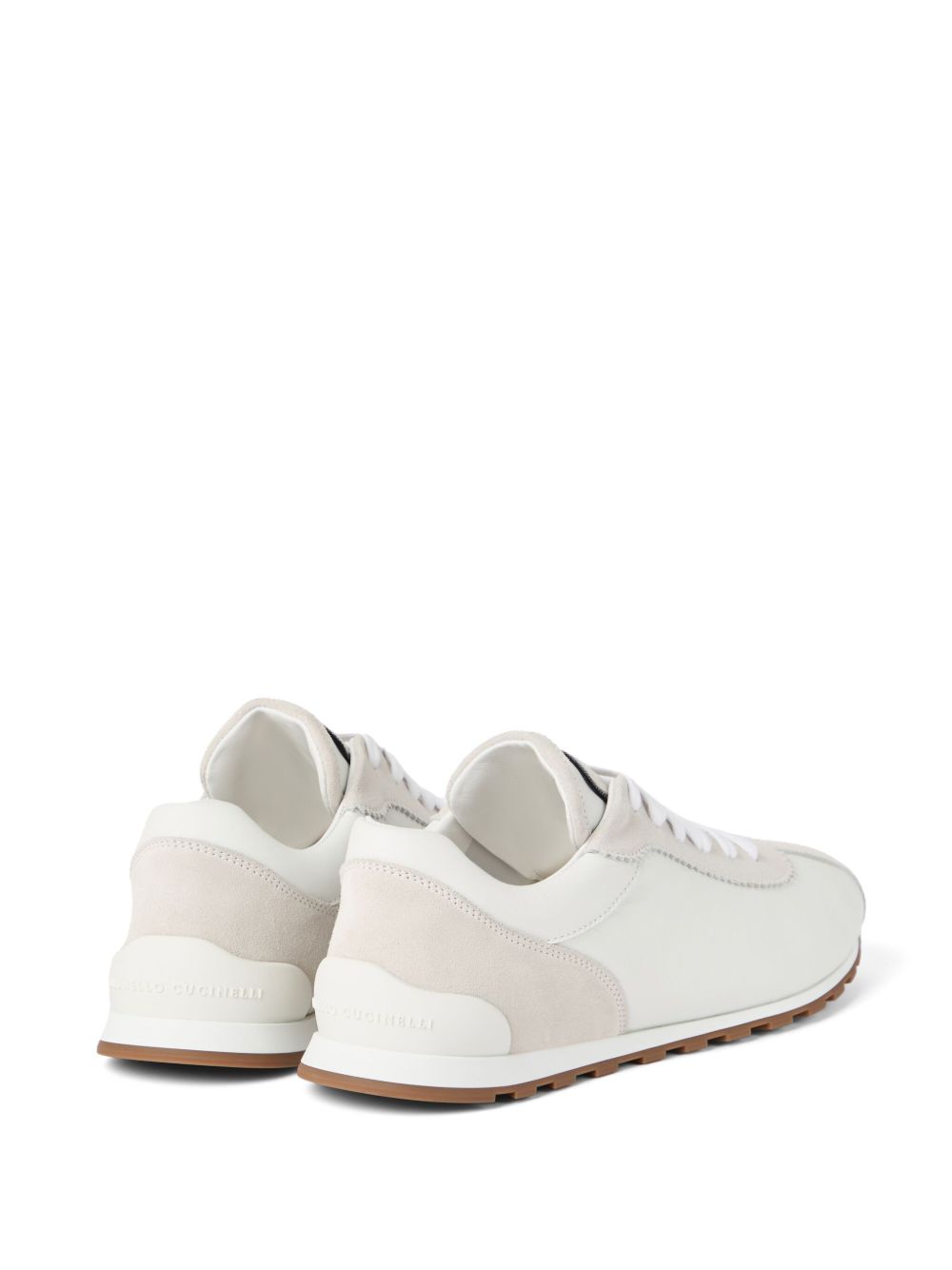 Brunello Cucinelli Suede Sneakersが光沢のあるディテールを備えています - Image 5