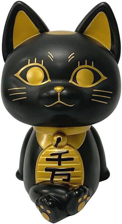 Wahatar Turbo Babaa Danda Dan Maneki Neko 3/7.1 inches (9/18 cm) Cute Painted Complete Figurine Tabletop Interior Car Figurine Decoration Cosplay Accessory Present Collector Doll Decoration (3.5