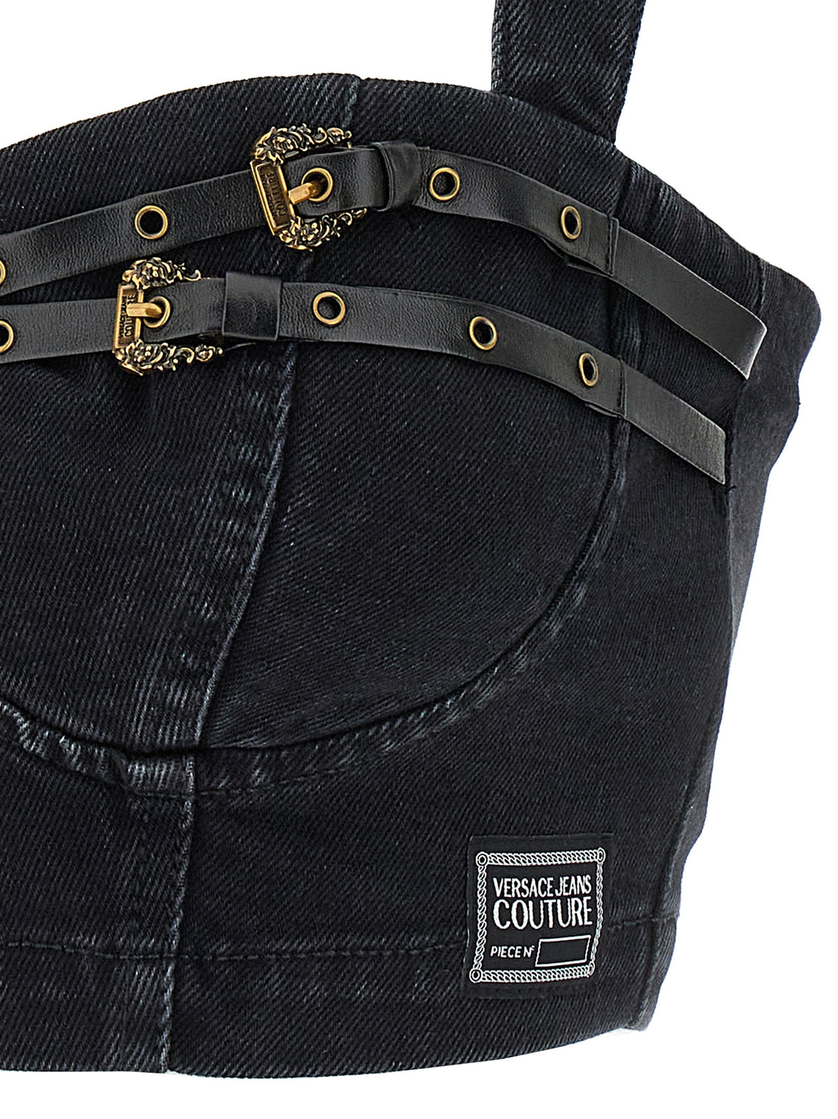 Versace ヴェルサーチジーンズクチュールデニムストラップトップ - Image 5