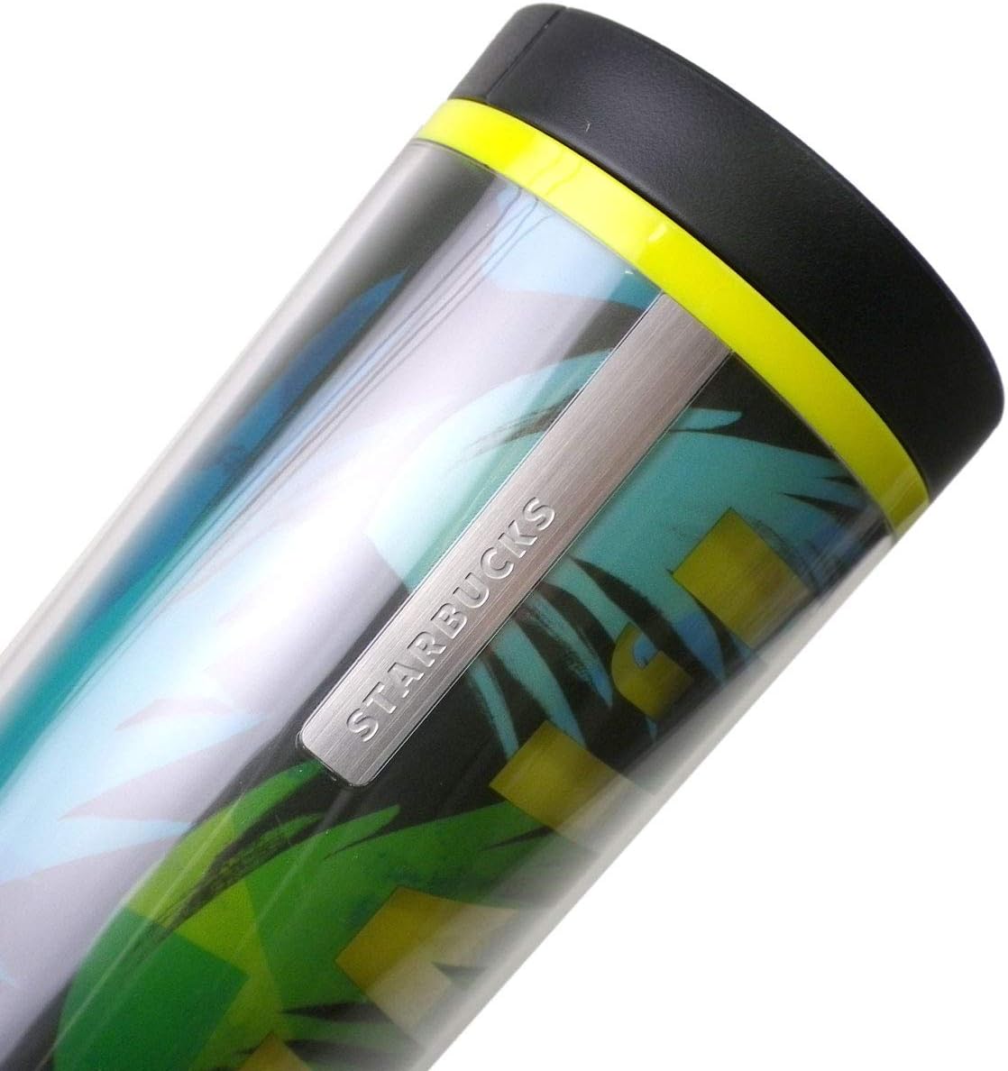 STARBUCKS スターバックス スタバ タンブラー 水筒 プラスチック 派手 HAWAII ハワイ カラフル バーム ボタニカル 南国 夏 ビビット アメリカ 米 16oz 473ml ストロー コールドタンブラー ブルー グリーン ロゴ 海外限定