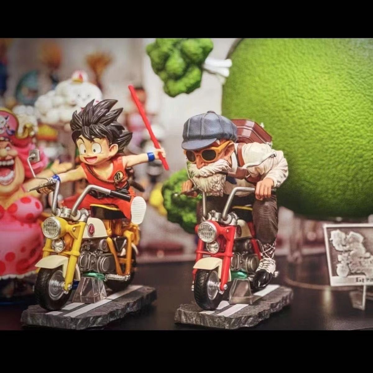 Set of 2 Dragonball Figures Son Goku and Turtle Sennin Bike, 5.1 inches (13 cm), No Box, Cartoon, Surroundings, Kids, Gift, Commemorative, Lucky Bag, Event, Decoration, Moe Goods, Stylish, Children's