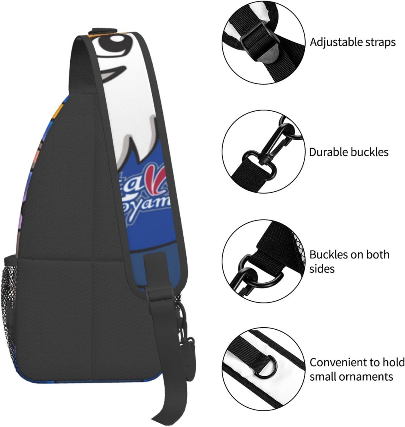 Catare Toyama Shoulder Bag, Large Capacity, Shoulder Bag, Crossbody Bag, Work Commute, School, Travel, Events, Anime, Moe Goods, Multifunctional, Lightweight, Unisex, Gift, Sports School Bag, Backpack
