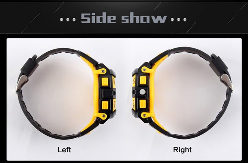 fngeen KidsスポーツウォッチLEDライトアナログデジタル防水アラームWatch for Boys ブラック