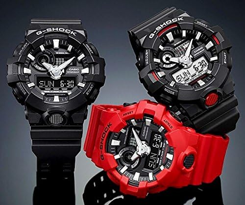 Police Self-Defense Force G-SHOCK Men's Plastic Belt Watch (GA-700-1A GA-700-1B GA-700-2A GA-700-4A GA-700-7A), red, GA-700-4A (red) , fashion watch business watch casual watch mens watch chronograph