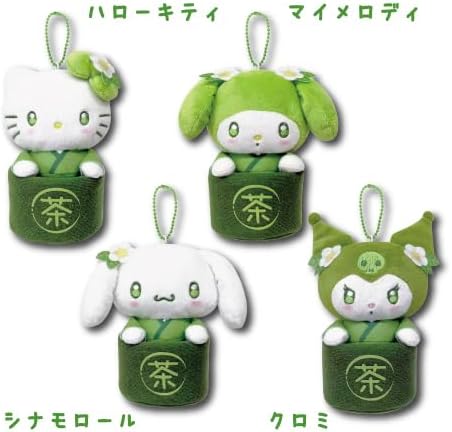 Hatayama Shoji Sanrio 63203324 Mascot Pouch, Matcha Bowl, Hello Kitty Approx. 5.1 x 3.0 x 3.0 inches (13 x 7.5 x 7.5 cm)