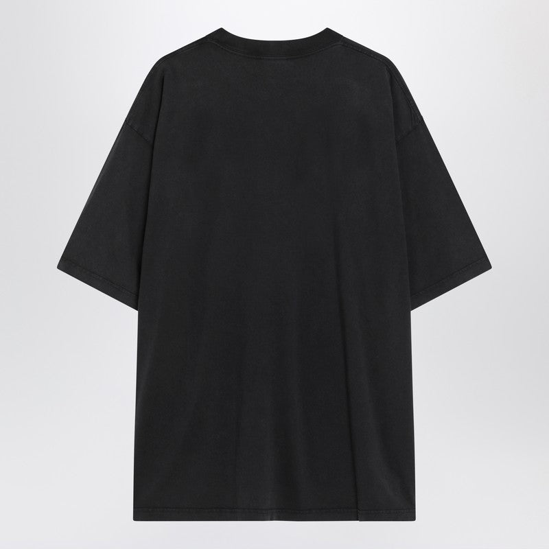 Balenciaga バレンシアガフェードブラックBBアイコンステンシルメディアフィットTシャツ - Image 5