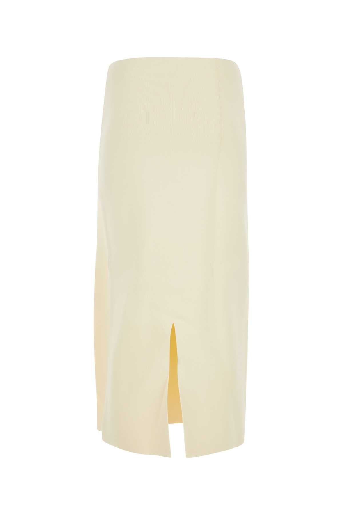 Jil Jil Sander Ivory Viscose Blend Skirt - Image 5