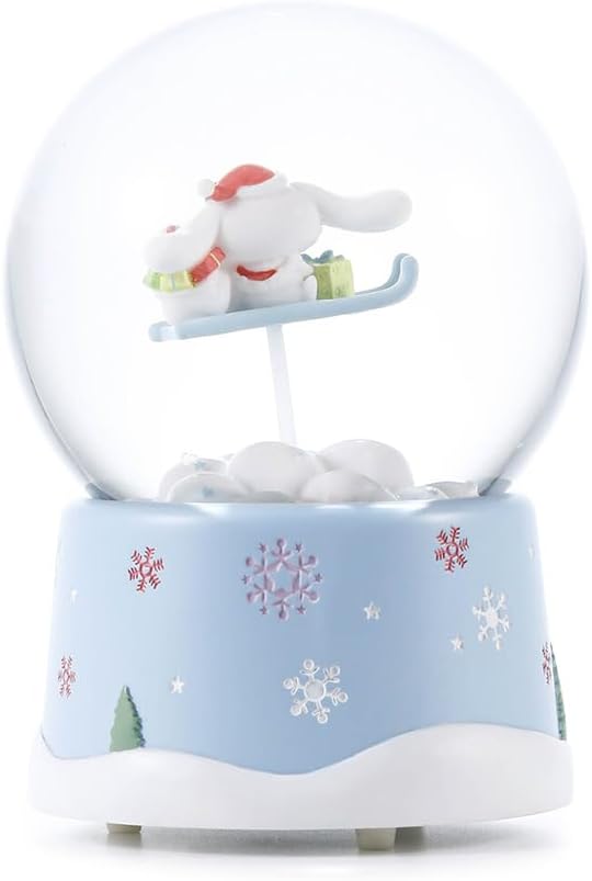 Sanrio Characters x JARLL KT22113-JP Cinnamon Roll Christmas Sleigh Snow Globe Music Box Interior Figurine Decoration Present Wedding Gift Birthday Approx. 7.1 inches (18 cm) Height