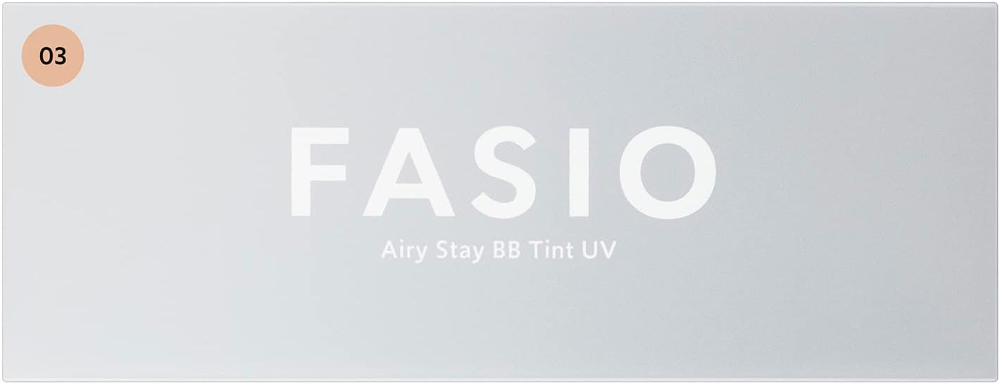 FASIO BB Cream Airy Stay BB Tint UV 03, Medium Beige, 1.1 oz (30 g), Waterproof, Sebum Proof, SPF50+/PA++++, Sunburn, Foundation