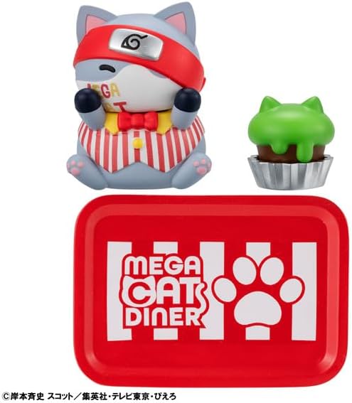 MegaHouse Mega Cat Project Naruto! Megacat Diner (Box) Approx. 1.2 inches (30 mm), PVC Pre-painted Complete Figure