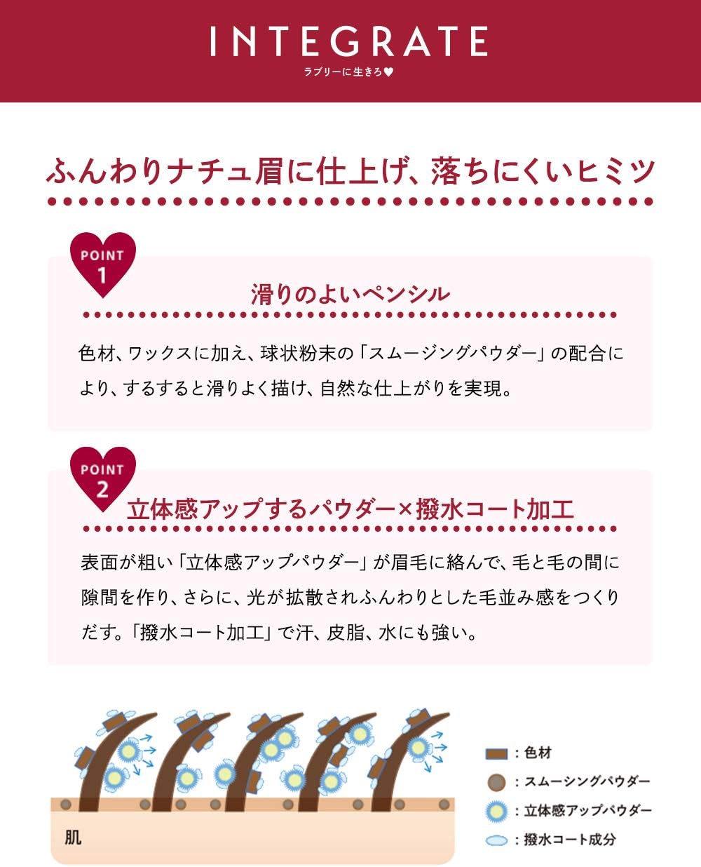 integrated eyebrow natural stay eyebrow