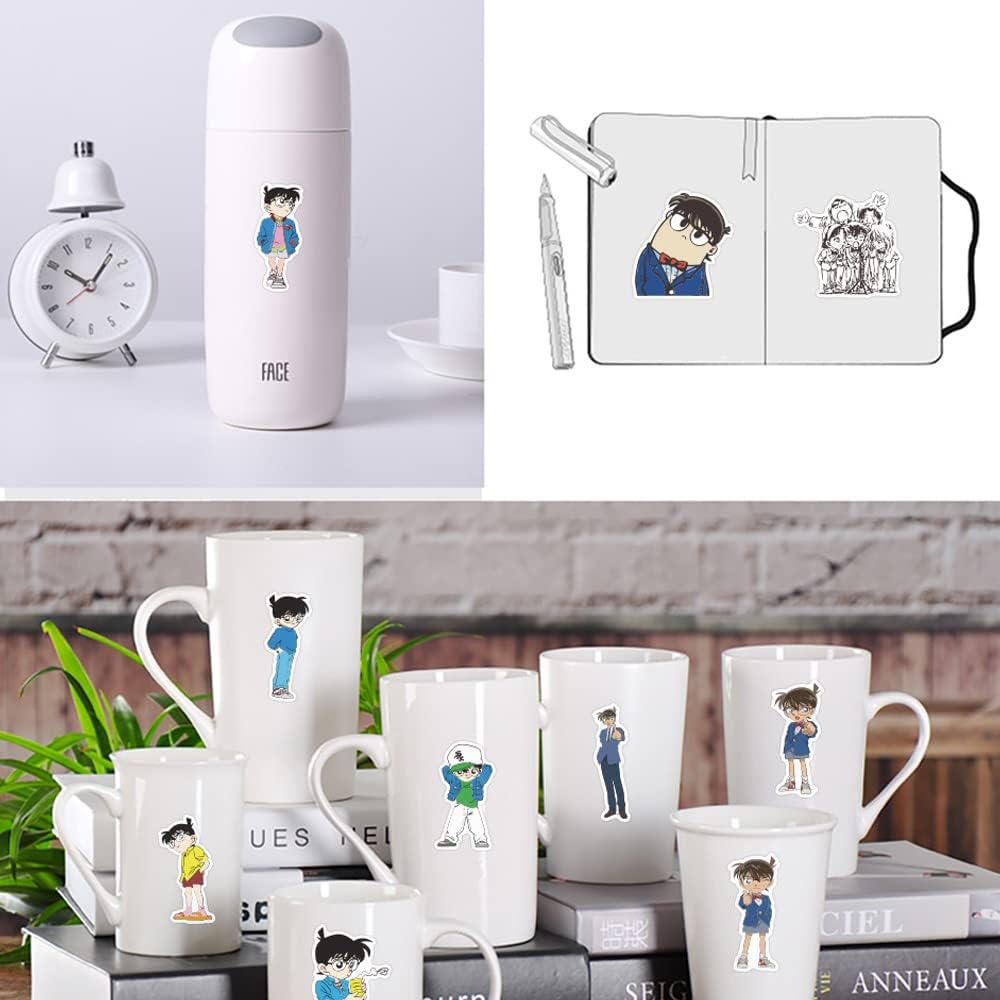 AAGWW 50 Pcs Detective Conan Anime Stickers Waterproof Stickers Cute Graffiti DIY Cover