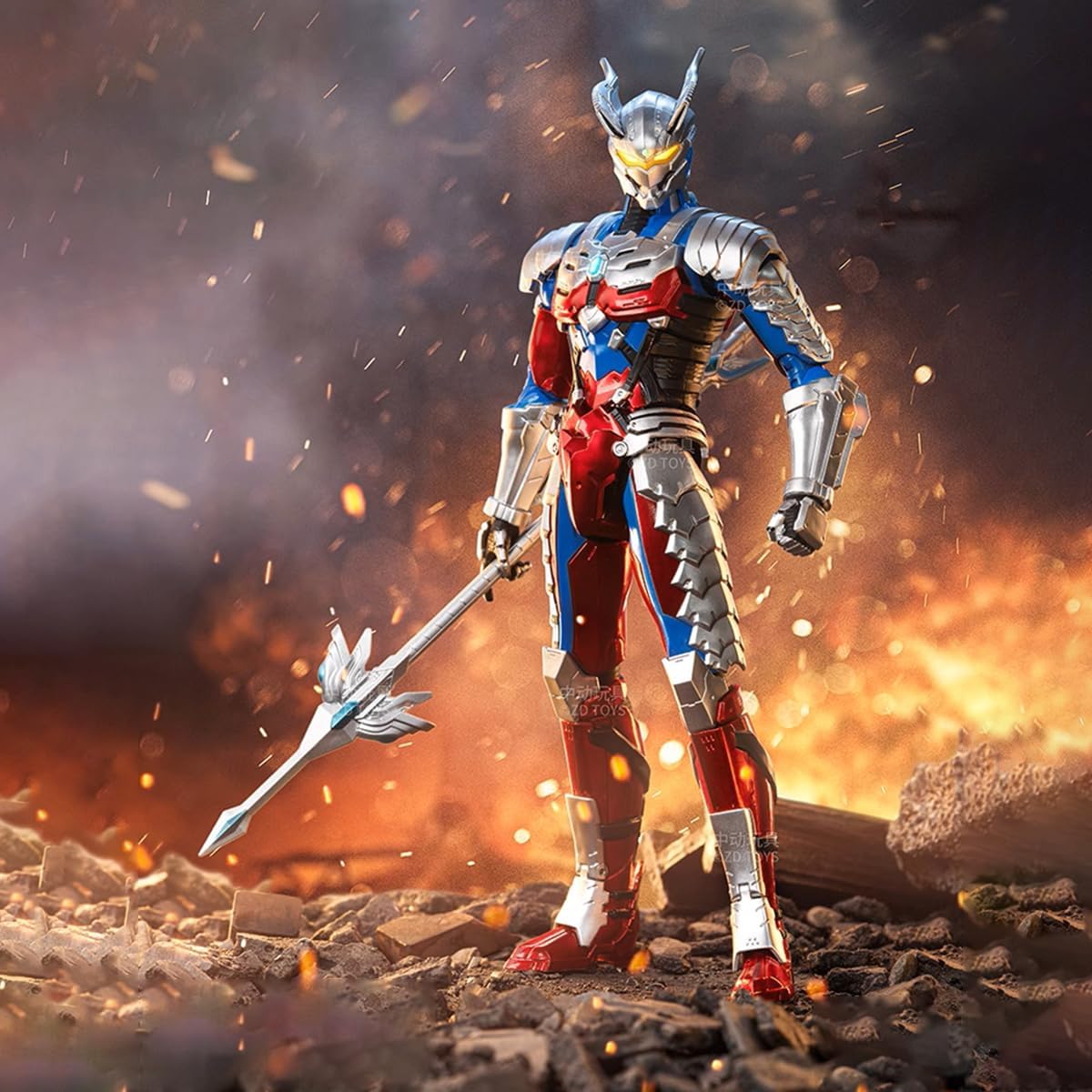 HiPlay 1/10 Mobile Ultraman Zero UA-A08 Action Figure, Painted Finished Product
