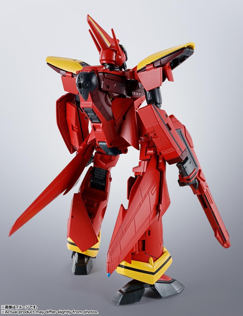HI-METAL R Macross 7 VF-19 Kai Fire Valkyrie, Approx. 5.9 inches (150 mm), PVC & ABS & Die Cast Pre-painted Action Figure