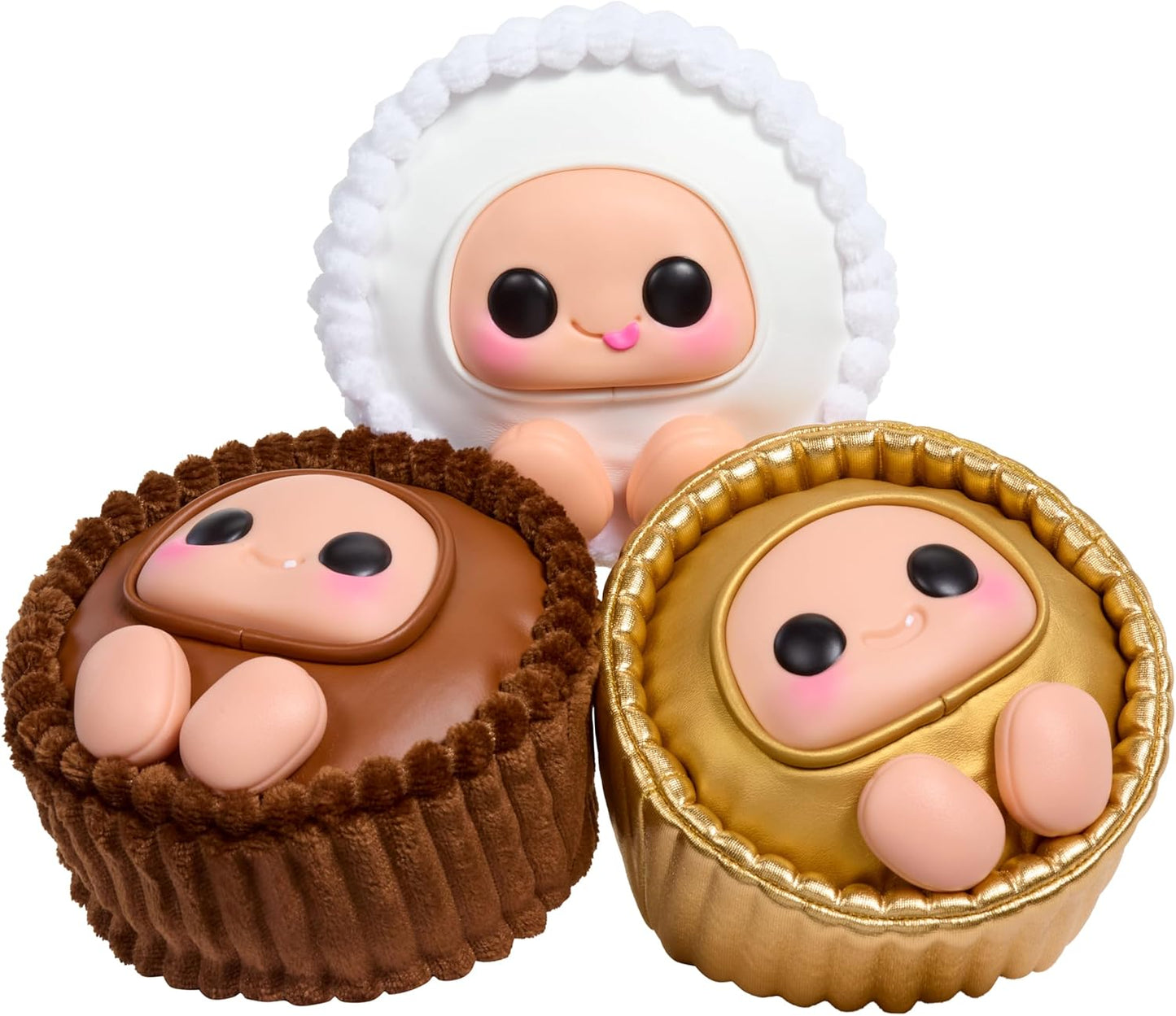 Hyojo Serie de Tazas de Mantequilla de Maní Reese's, Caja Ciega de Peluches Coleccionables, Edición Limitada, 3 para Coleccionar, Chocolate con Leche, Crema Blanca y Mantequilla de Maní Todo Dorado