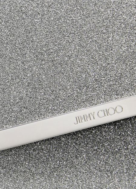 JIMMY CHOO Emmie シルバーグリッター レザー ソワレクラッチ - Image 5