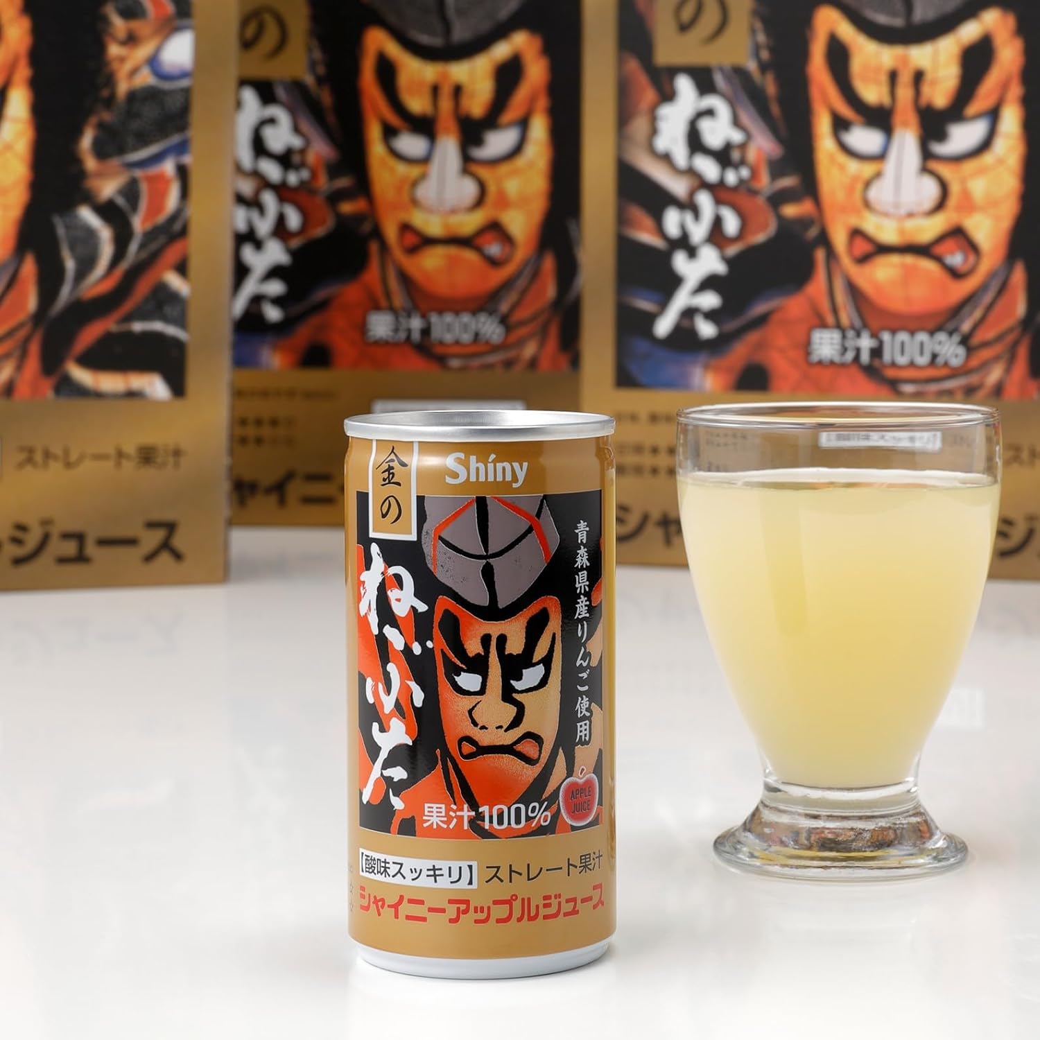 Shiny Gold Nebuta Ringo Juice 195g x 30 Bottles