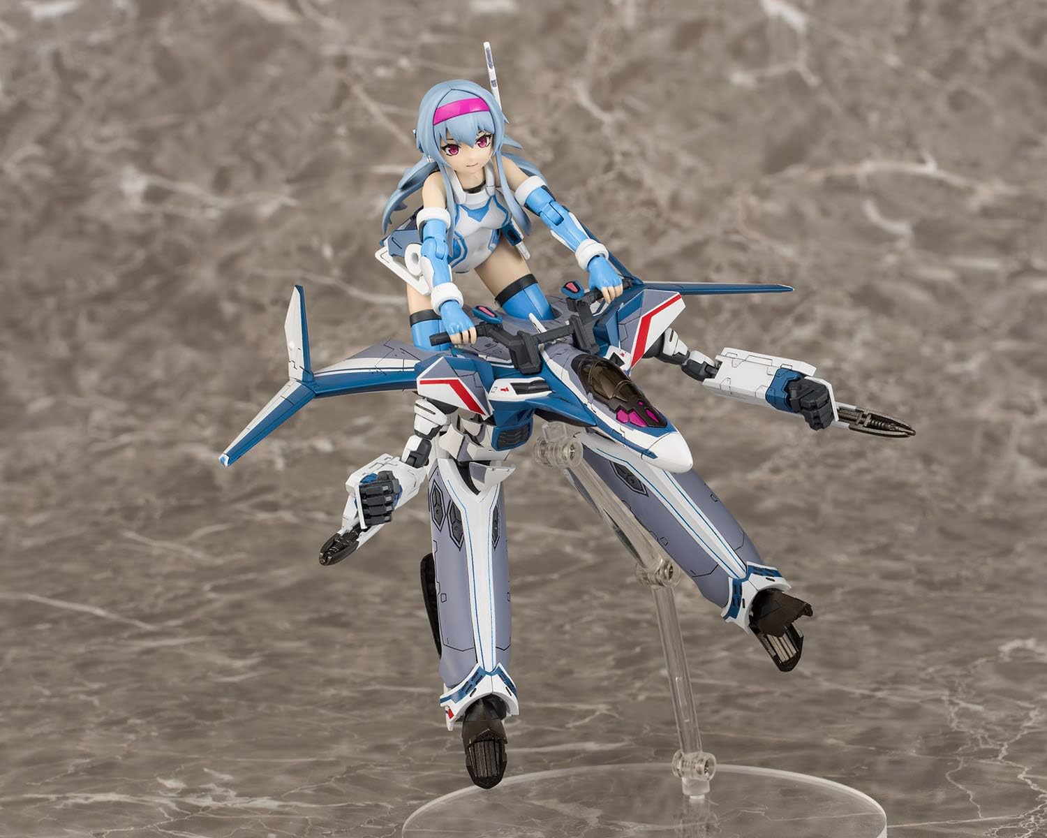 Aoshima Bunka Kyozai VFG Macross Delta VF-31J Siegfried Total Height 6.1 in (155 mm) Color Coded Plastic Model MC-01