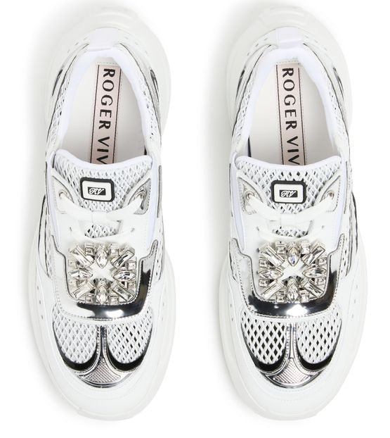 ROGER VIVIER Motor run ラインストーン テクニカルレースアップ スニーカー - Image 5