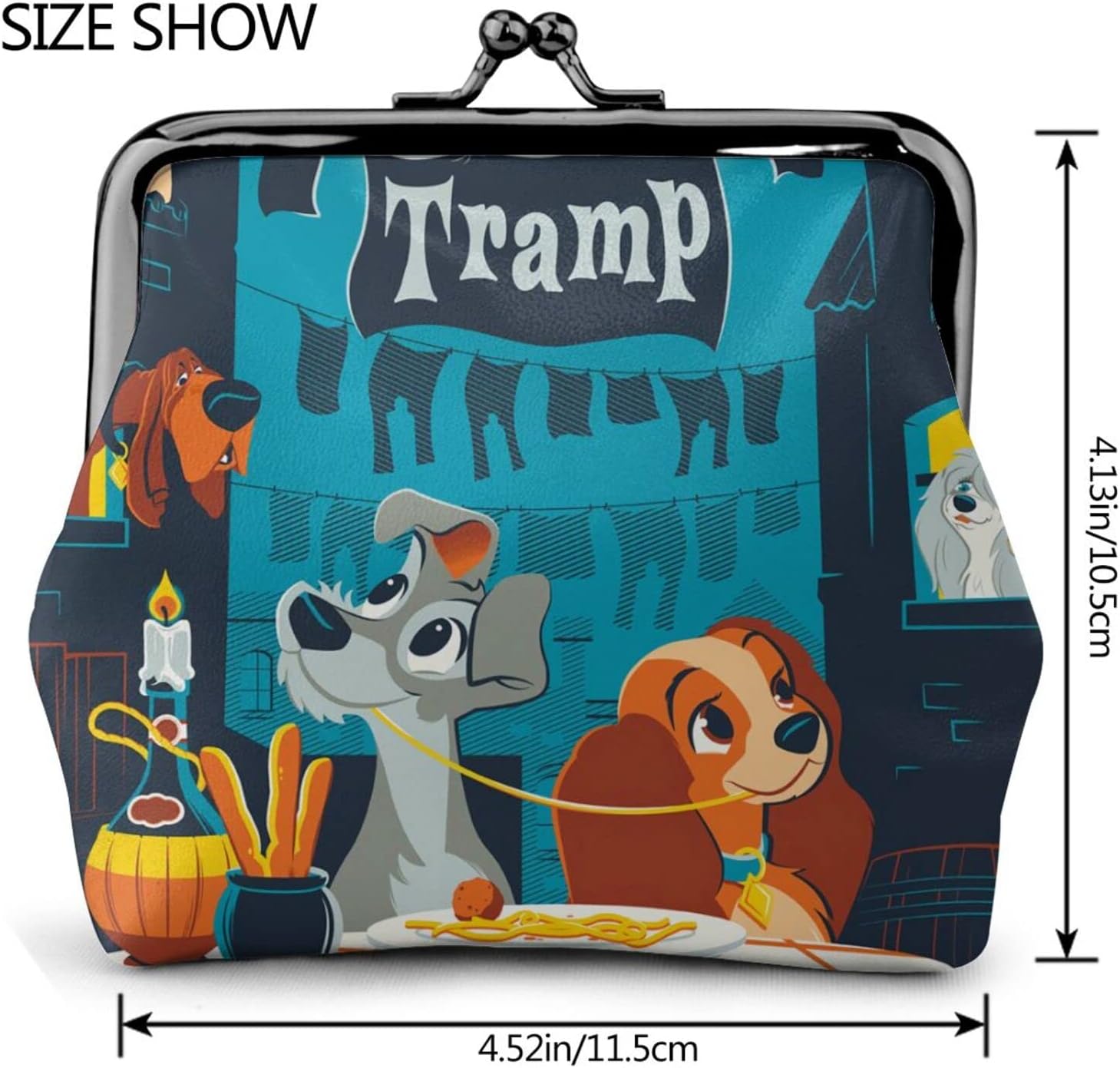 The Lady and the Tramp Monogatari (1) Anime Coin Purse Purse Leather Cute Mini Wallet Fashionable Coin Purse Mini Wallet Small Purse Round Coin Purse, Popular, Moe Goods, Birthday Gift, colorful