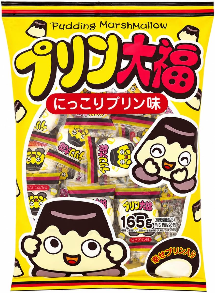Yakin Marshmallow Chocolate Daifuku Strawberry Daifuku Pudding Dafuku Japanese Snacks, 10 Pieces Each, 30 Piece Set, Assorted, Individually Packaged, Sweets, Share Pack, Small Bags