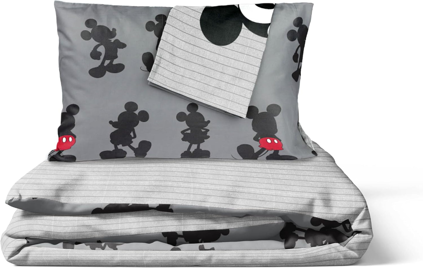 Jay Franco Disney Mickey Mouse Children's Double Bedding Set - Duvet Cover and Pillowcase Set 50 x 70 cm - 100% Cotton