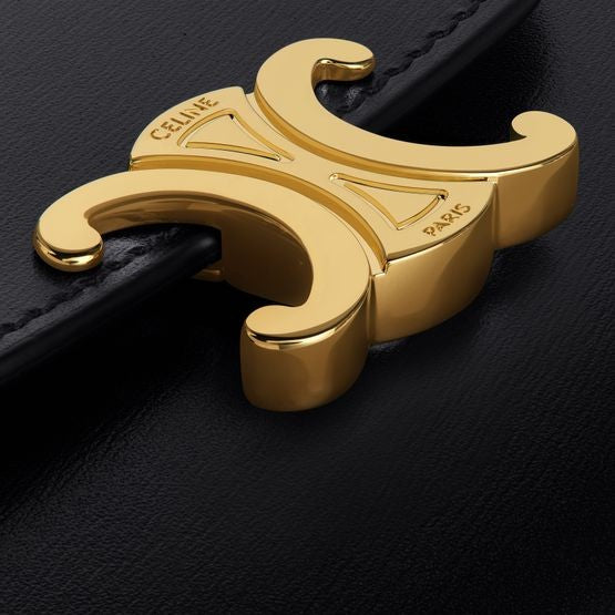 CELINE Triomphe small flap in shiny calfskin wallet - Image 5