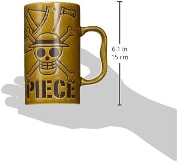 金正陶器(Kaneshotouki) アニメ 「 ワンピース(ONE PEICE) 」 海賊旗 撥水 ジョッキ 600ml 茶色 122196