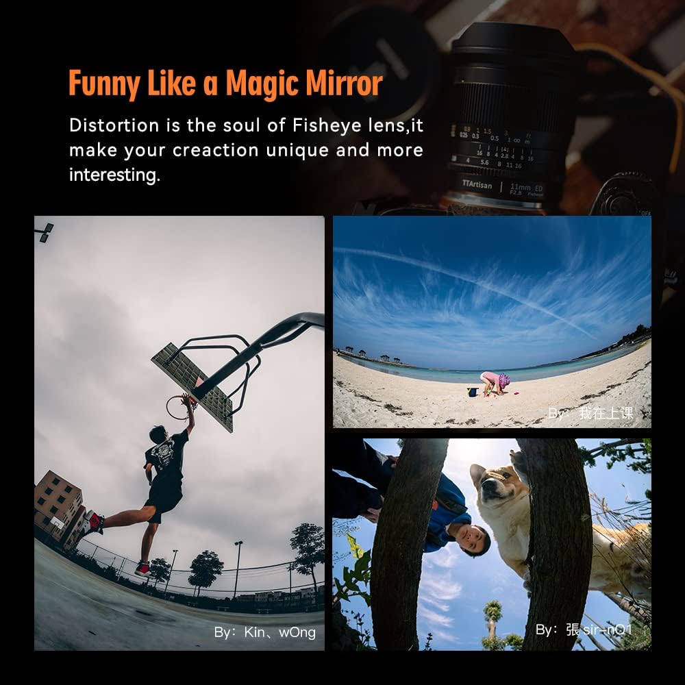 TTArtisan 11mm F2.8 Fisheye Lens Super Wide Angle Fisheye EF Mount Lens for Canon EF Mount Full Frame Camera EOS-1D X Mark III EOS 5D Mark IV EOS 6D Mark IV [TTArtisan Authorized Actor] , Black